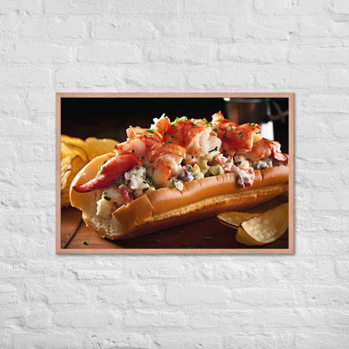 Connecticut Style Lobster Roll Framed poster 🤤 from Yumify.AI