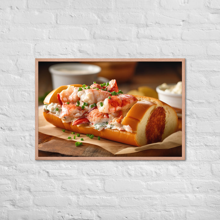 Classic Lobster Roll Framed poster 🤤 from Yumify.AI