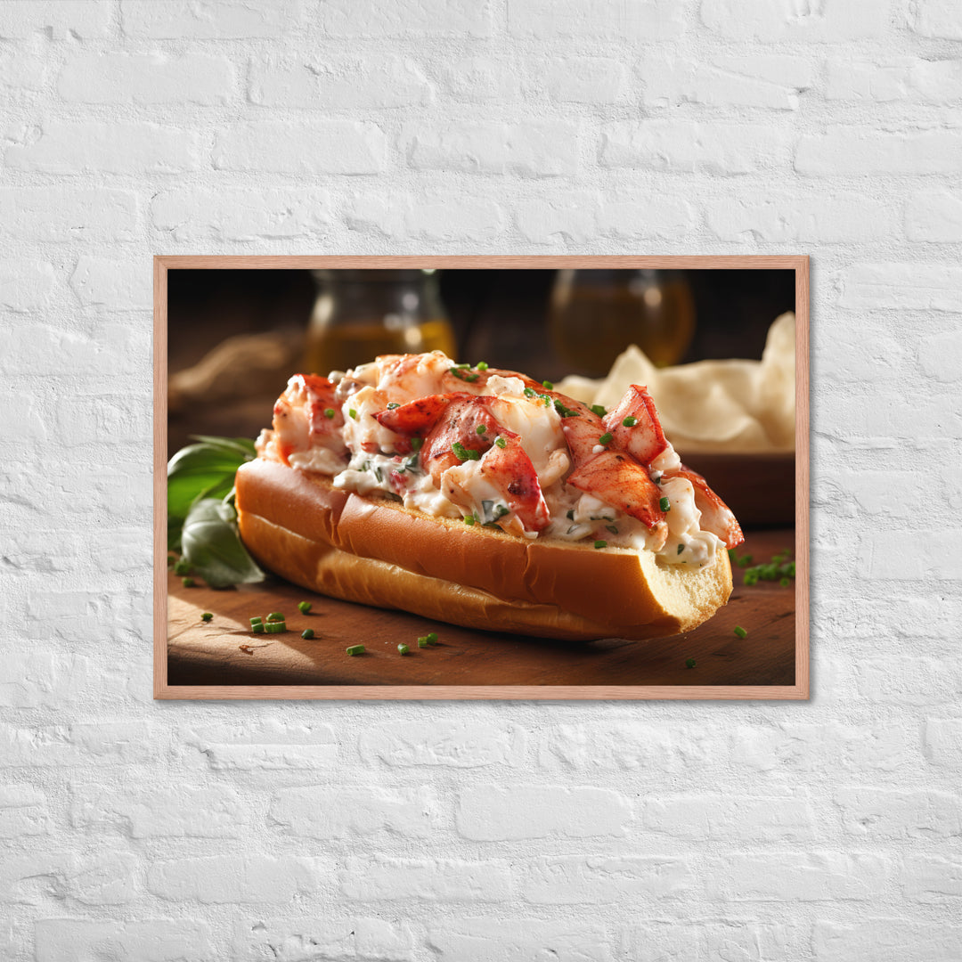 Classic Lobster Roll Framed poster 🤤 from Yumify.AI