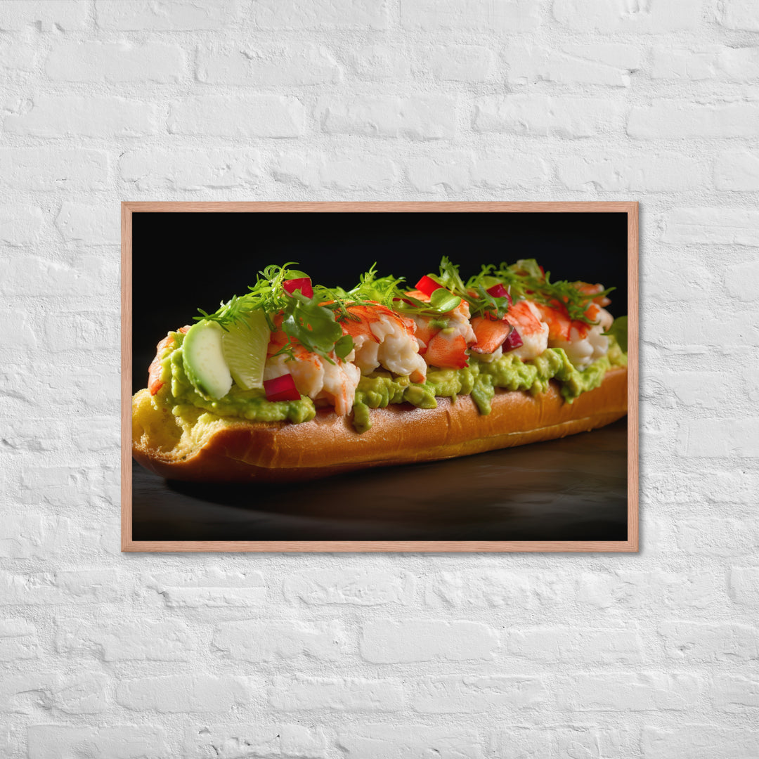 Avocado Lobster Roll Framed poster 🤤 from Yumify.AI