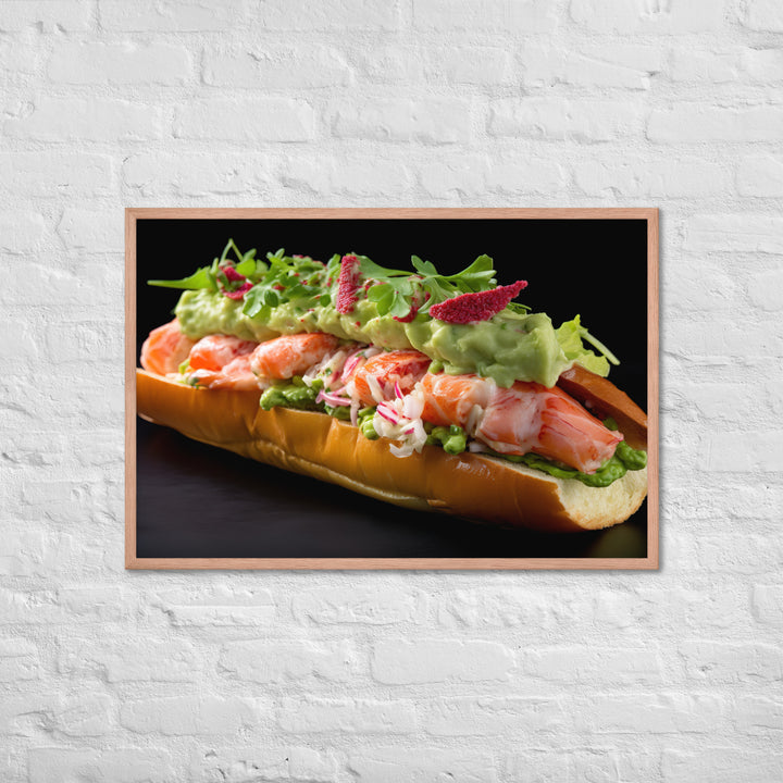 Avocado Lobster Roll Framed poster 🤤 from Yumify.AI