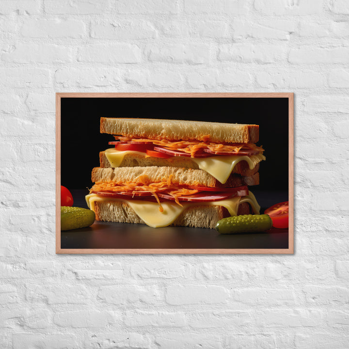 Cheese Sandwich Framed poster 🤤 from Yumify.AI