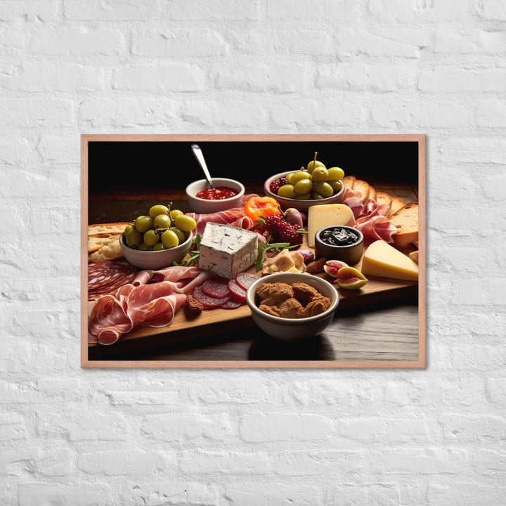 Cheese and Charcuterie Platter Framed poster 🤤 from Yumify.AI