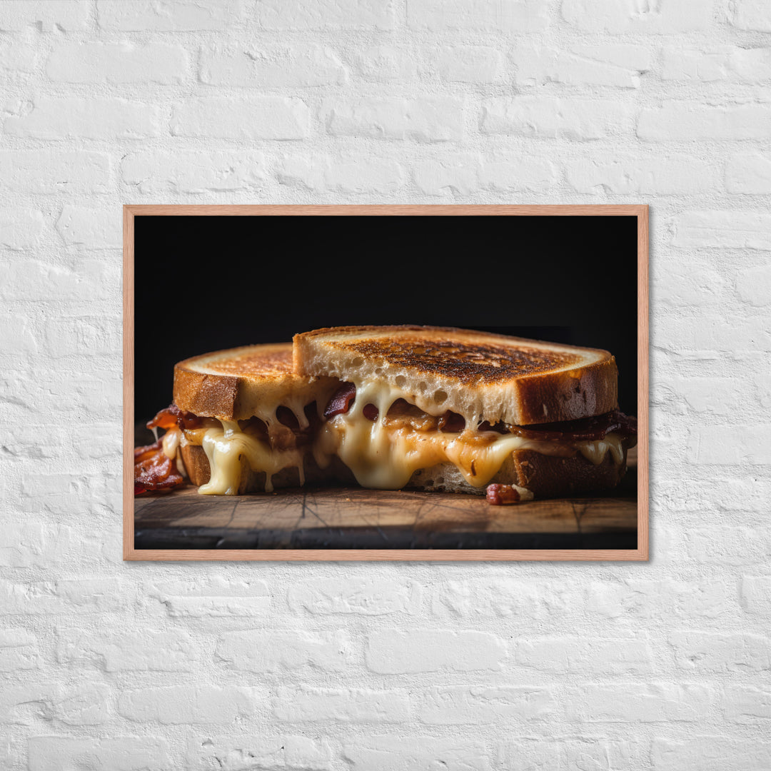 Swiss and Bacon Grilled Cheese Framed poster 🤤 from Yumify.AI