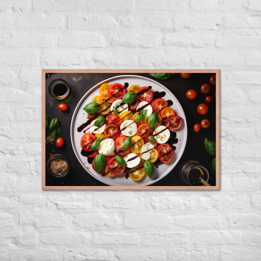 Sliced mozzarella cheese Framed poster 🤤 from Yumify.AI