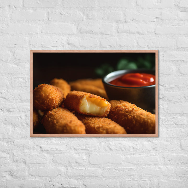 Mozzarella Sticks Framed poster 🤤 from Yumify.AI