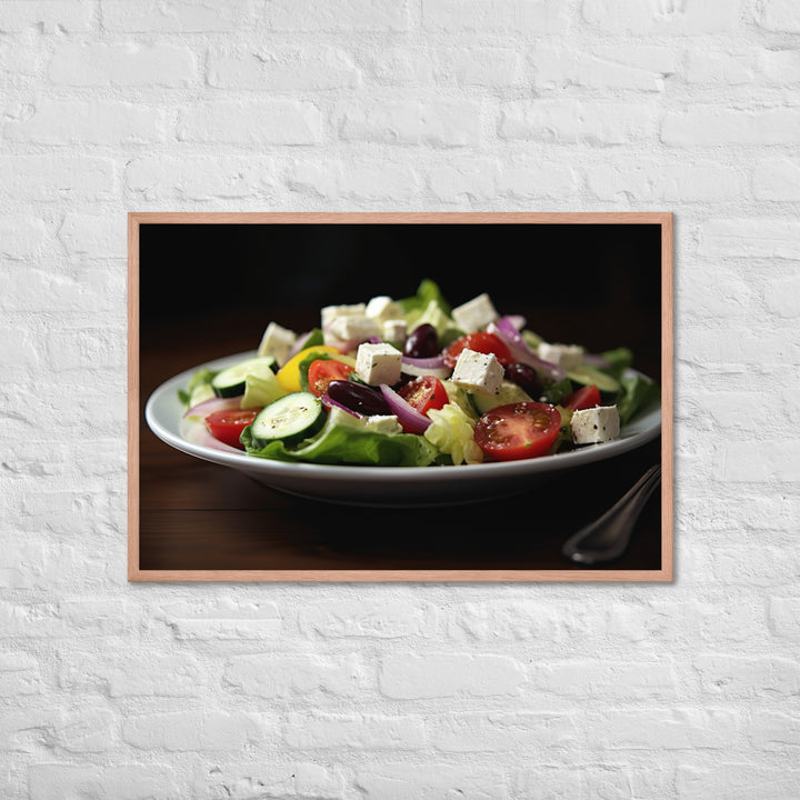 Greek Salad with Feta Framed poster 🤤 from Yumify.AI