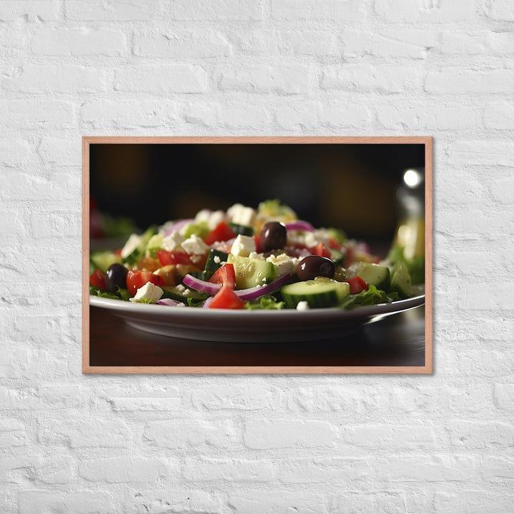 Greek Salad with Feta Framed poster 🤤 from Yumify.AI