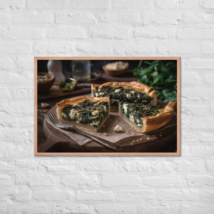 Feta and Spinach Tart Framed poster 🤤 from Yumify.AI