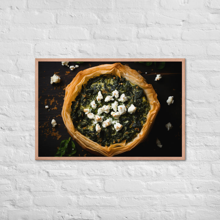 Feta and Spinach Tart Framed poster 🤤 from Yumify.AI