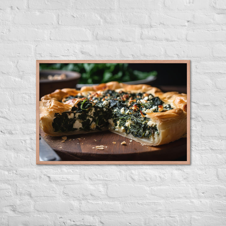 Feta and Spinach Tart Framed poster 🤤 from Yumify.AI