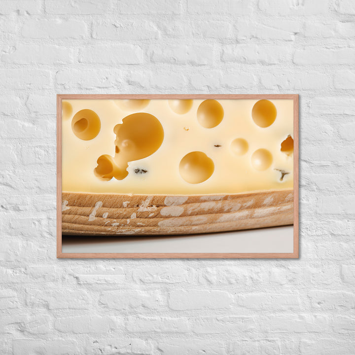 Classic Swiss cheese Framed poster 🤤 from Yumify.AI