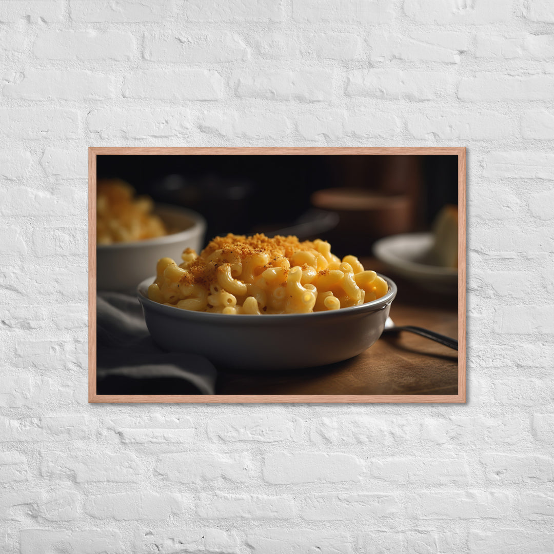 Cheddar Mac and Cheese Framed poster 🤤 from Yumify.AI