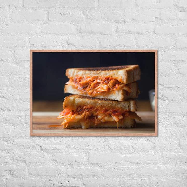 Kimchi Grilled Cheese Framed poster 🤤 from Yumify.AI