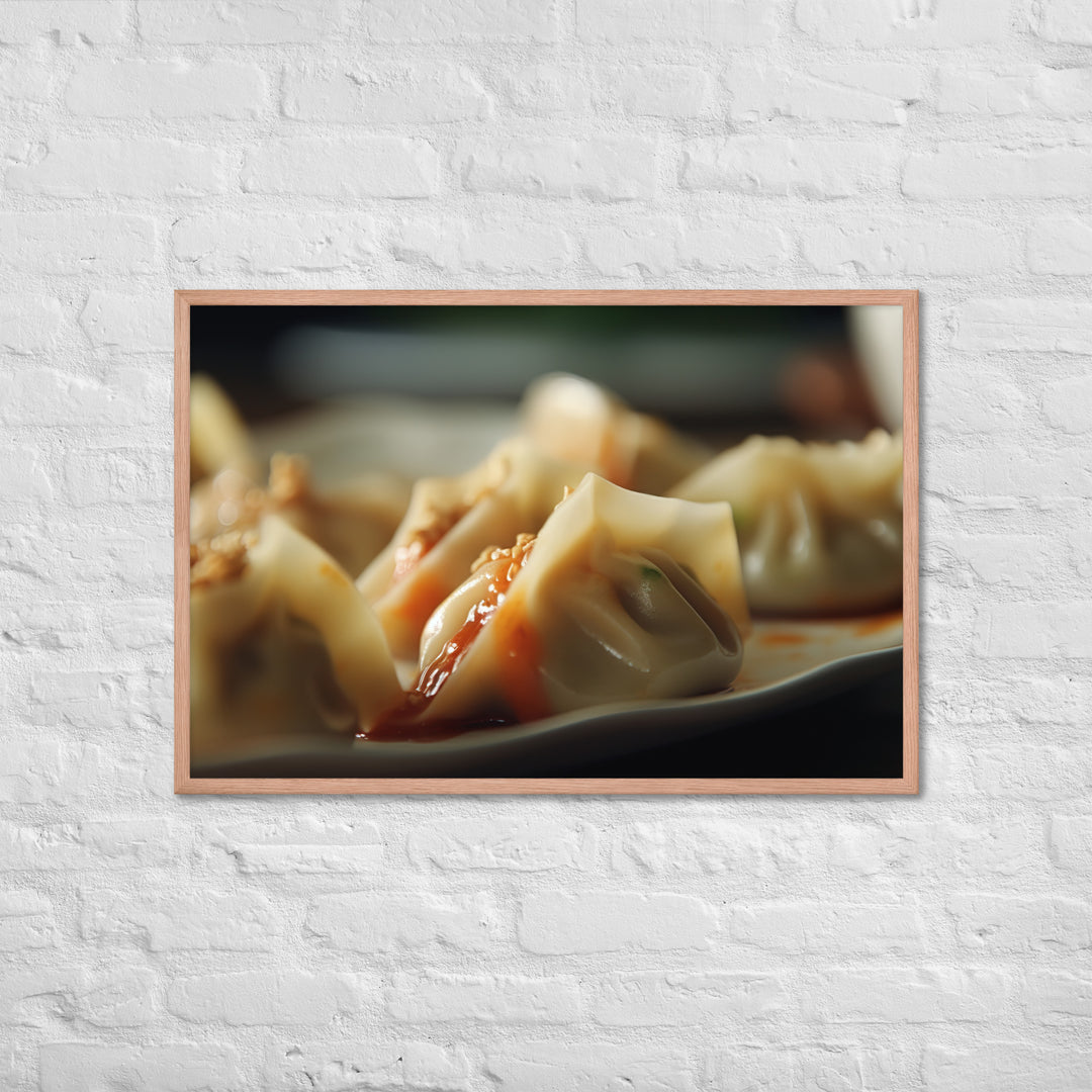 Kimchi Dumplings Framed poster 🤤 from Yumify.AI