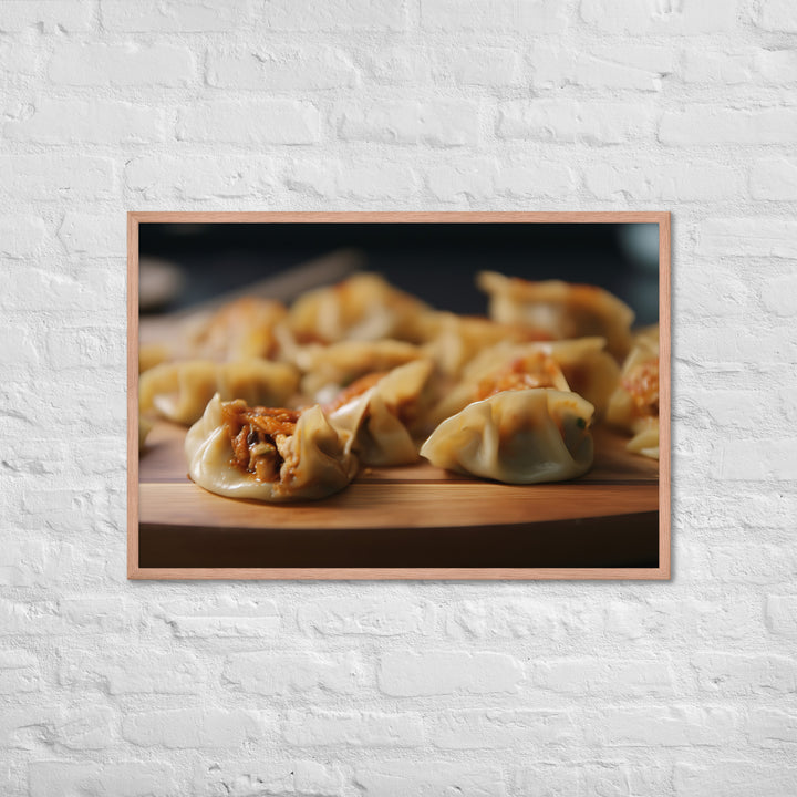 Kimchi Dumplings Framed poster 🤤 from Yumify.AI