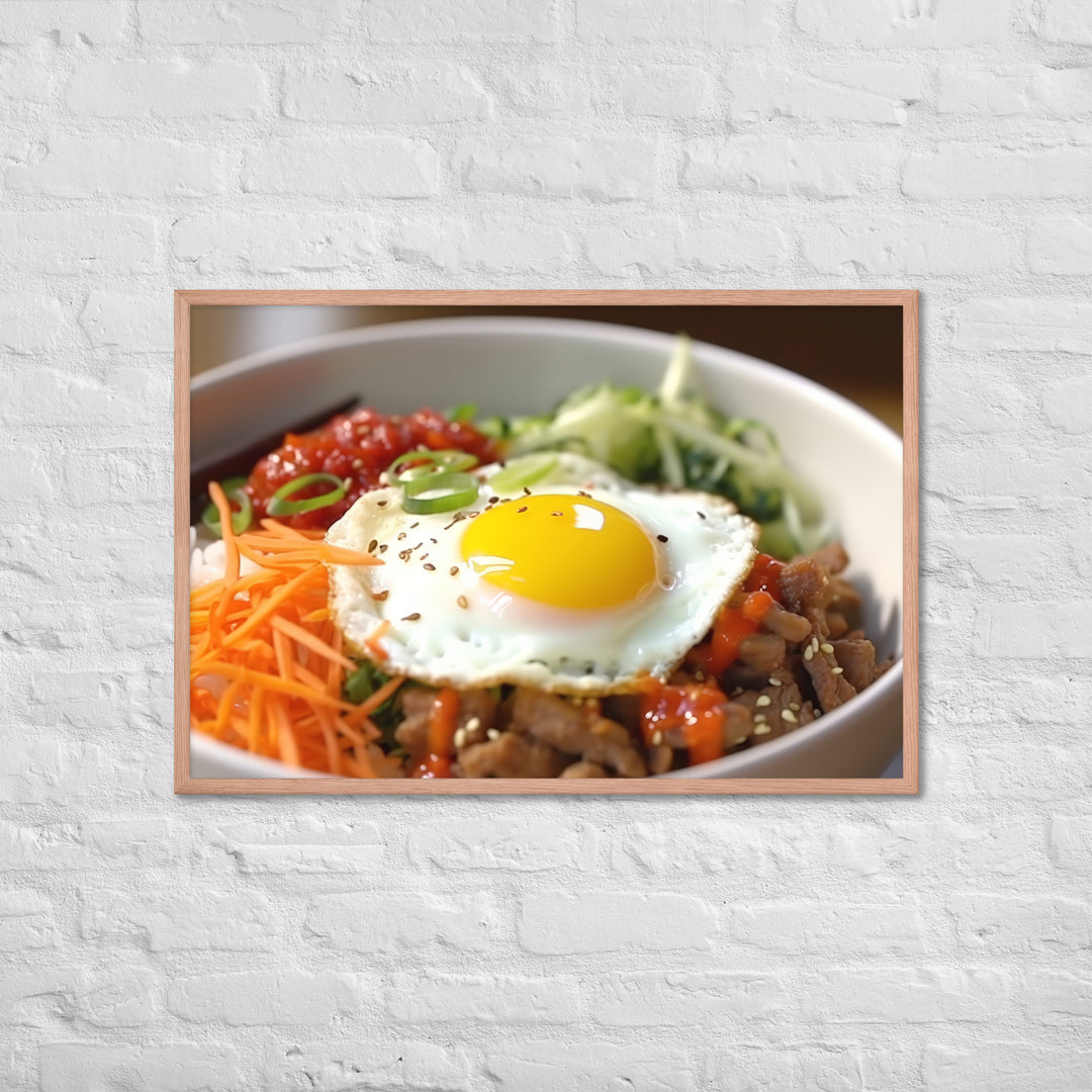 Kimchi Bibimbap Framed poster 🤤 from Yumify.AI