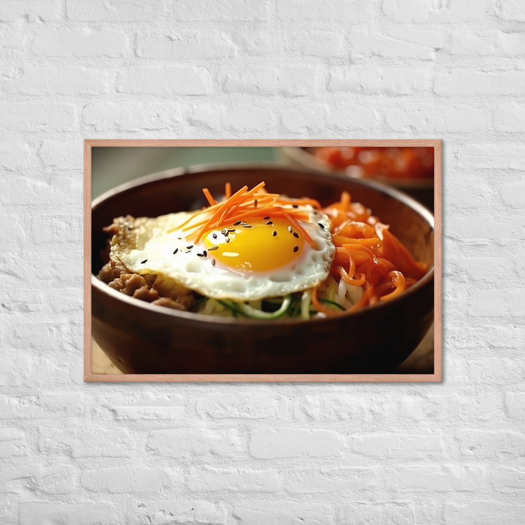 Kimchi Bibimbap Framed poster 🤤 from Yumify.AI