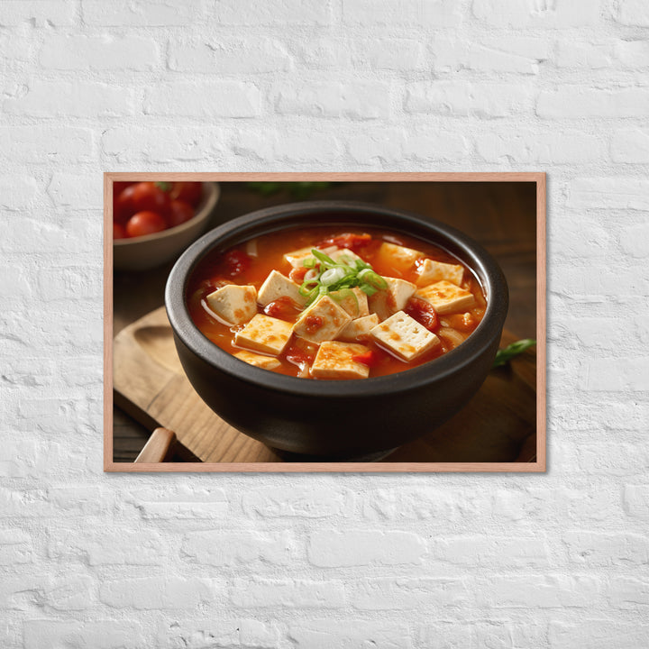 Kimchi Tofu Soup Framed poster 🤤 from Yumify.AI