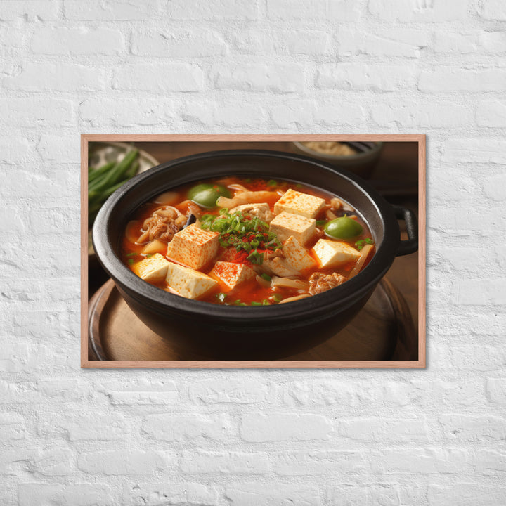 Kimchi Tofu Soup Framed poster 🤤 from Yumify.AI