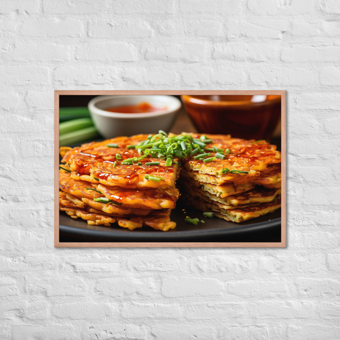 Kimchi Pancake Framed poster 🤤 from Yumify.AI