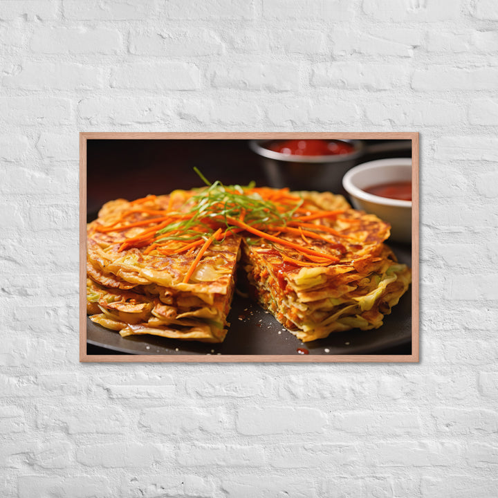 Kimchi Pancake Framed poster 🤤 from Yumify.AI