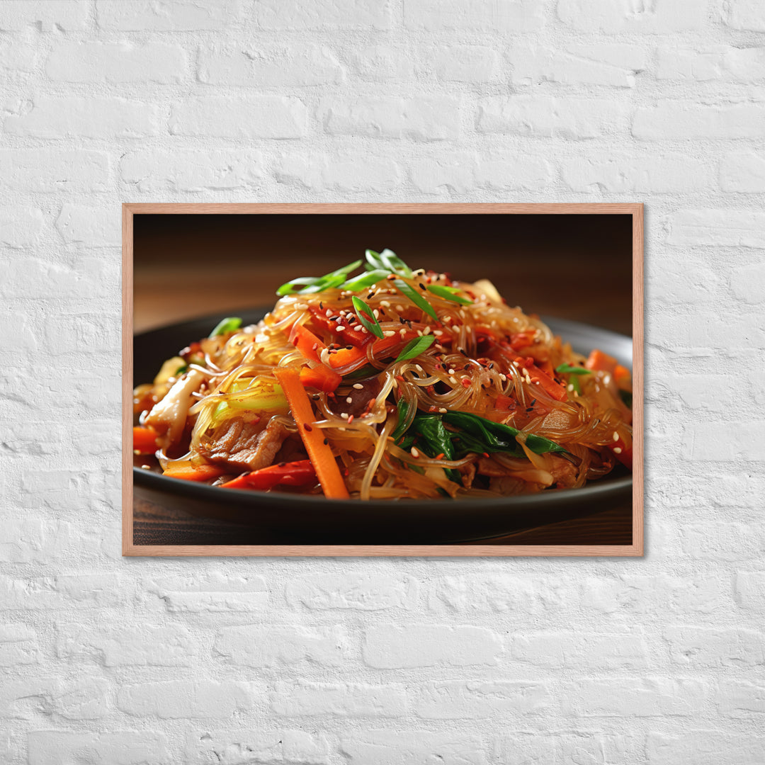 Kimchi Japchae Framed poster 🤤 from Yumify.AI