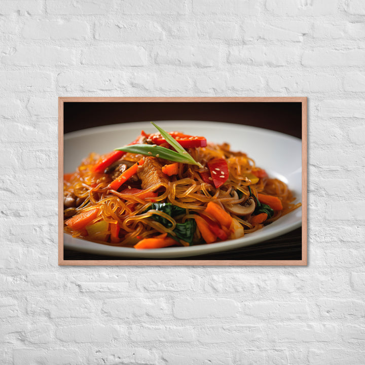 Kimchi Japchae Framed poster 🤤 from Yumify.AI