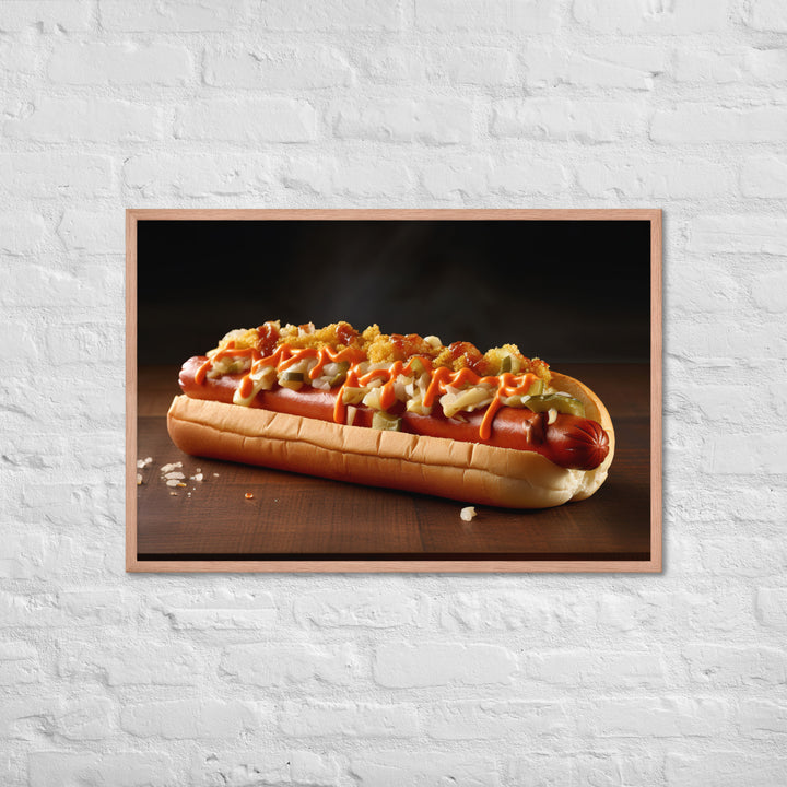 Kimchi Hot Dog Framed poster 🤤 from Yumify.AI