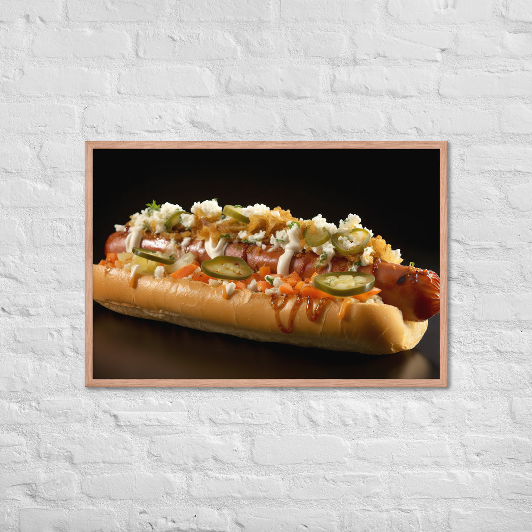 Kimchi Hot Dog Framed poster 🤤 from Yumify.AI