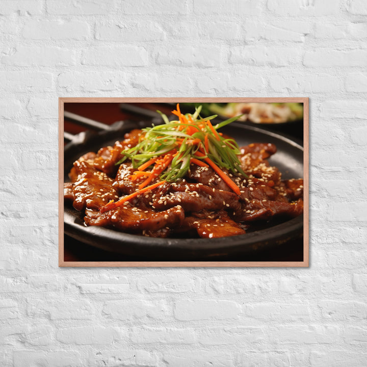 Kimchi Bulgogi Framed poster 🤤 from Yumify.AI