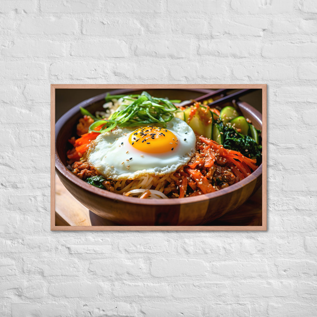 Kimchi Bibimbap Framed poster 🤤 from Yumify.AI