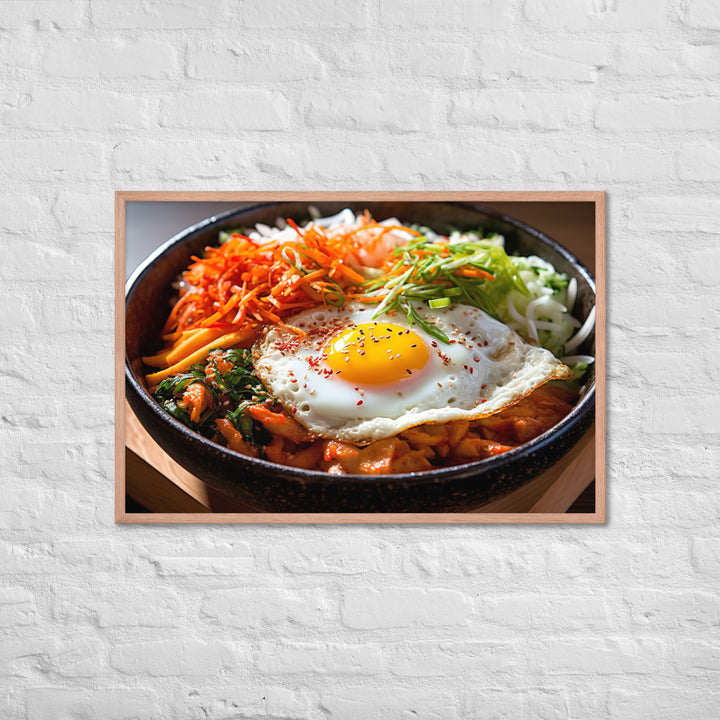 Kimchi Bibimbap Framed poster 🤤 from Yumify.AI