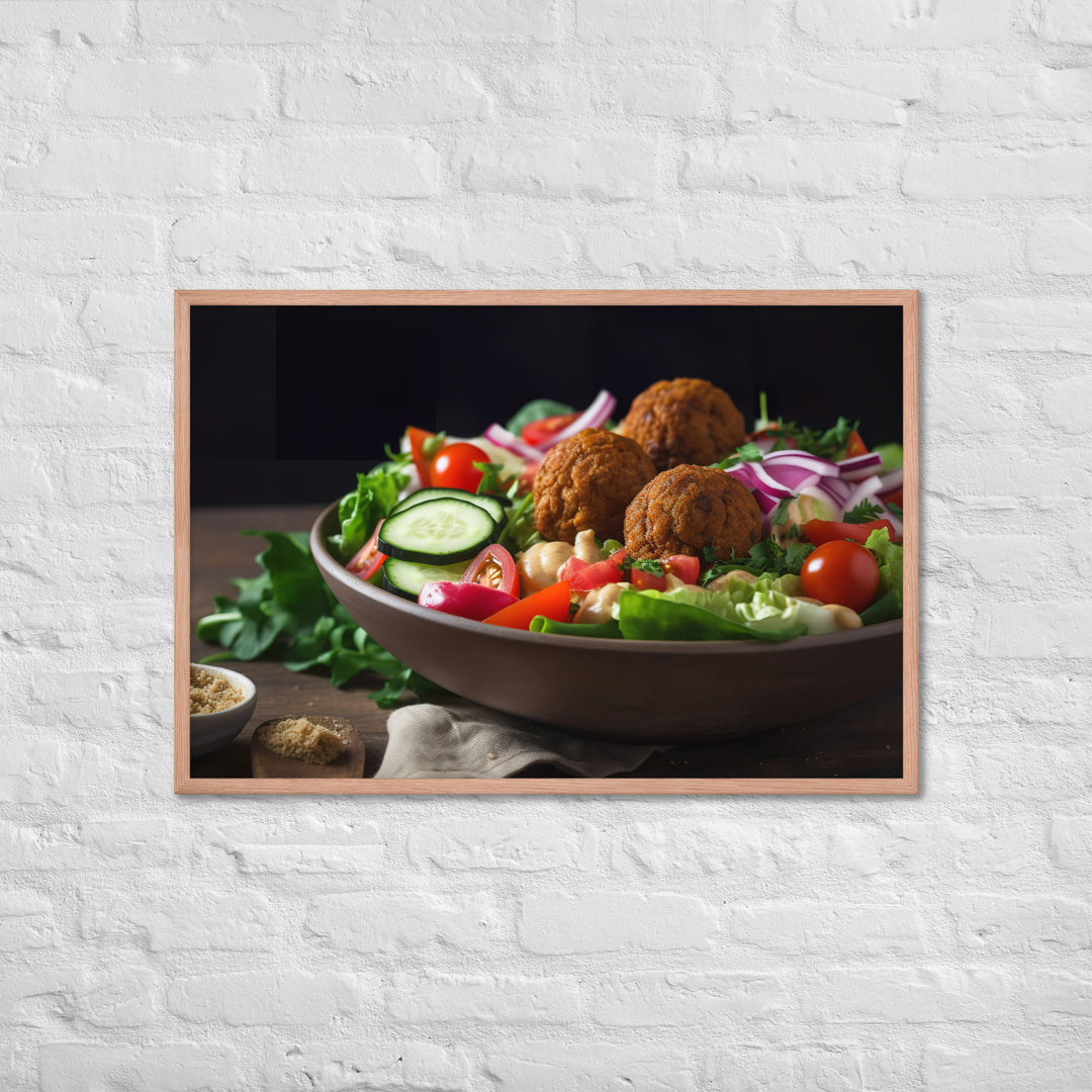 Falafel Salad Bowl Framed poster 🤤 from Yumify.AI