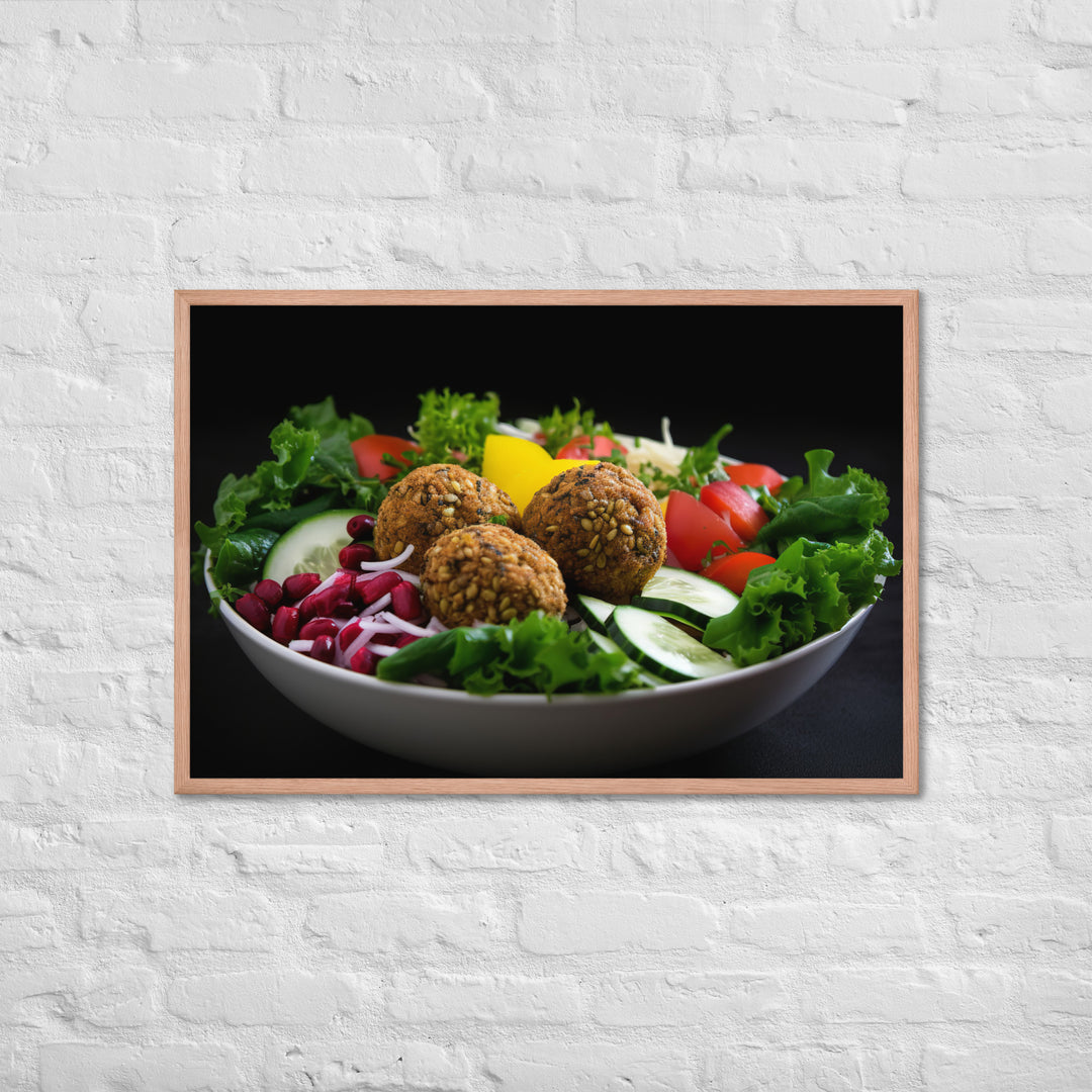 Falafel Salad Bowl Framed poster 🤤 from Yumify.AI