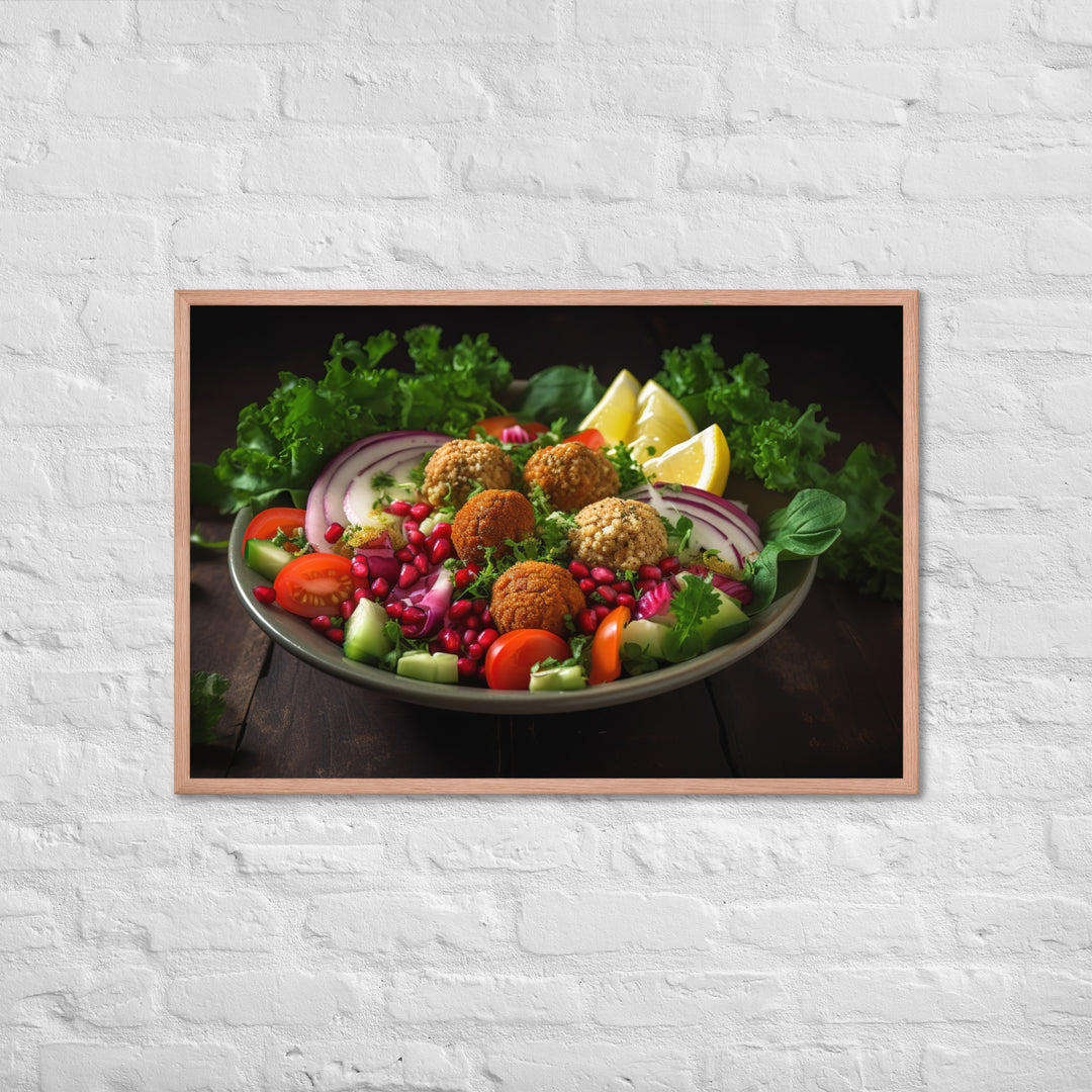 Falafel Salad Bowl Framed poster 🤤 from Yumify.AI