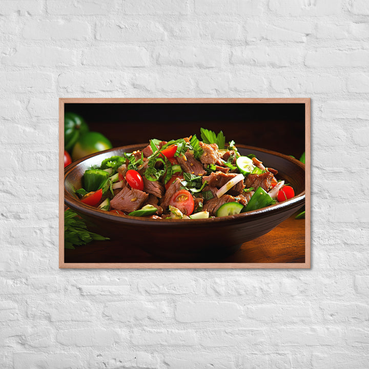 Thai Beef Salad Framed poster 🤤 from Yumify.AI