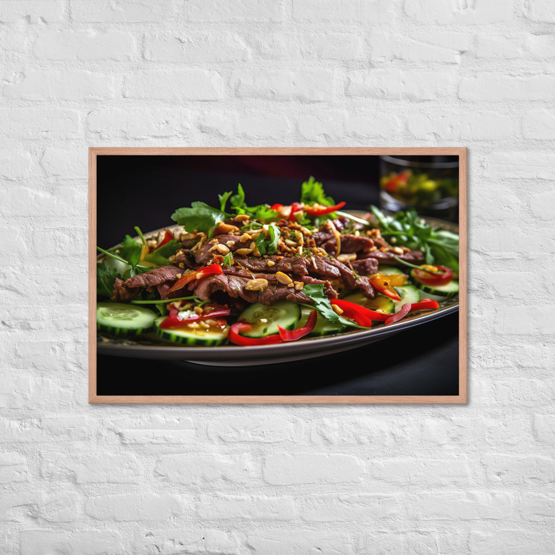 Thai Beef Salad Framed poster 🤤 from Yumify.AI