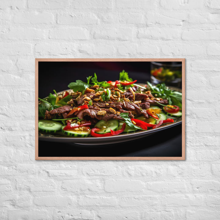 Thai Beef Salad Framed poster 🤤 from Yumify.AI