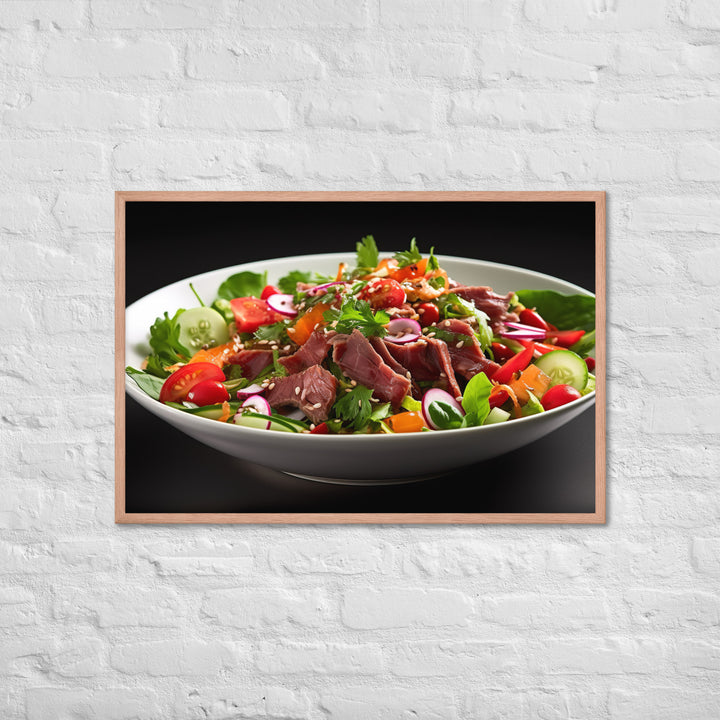 Thai Beef Salad Framed poster 🤤 from Yumify.AI