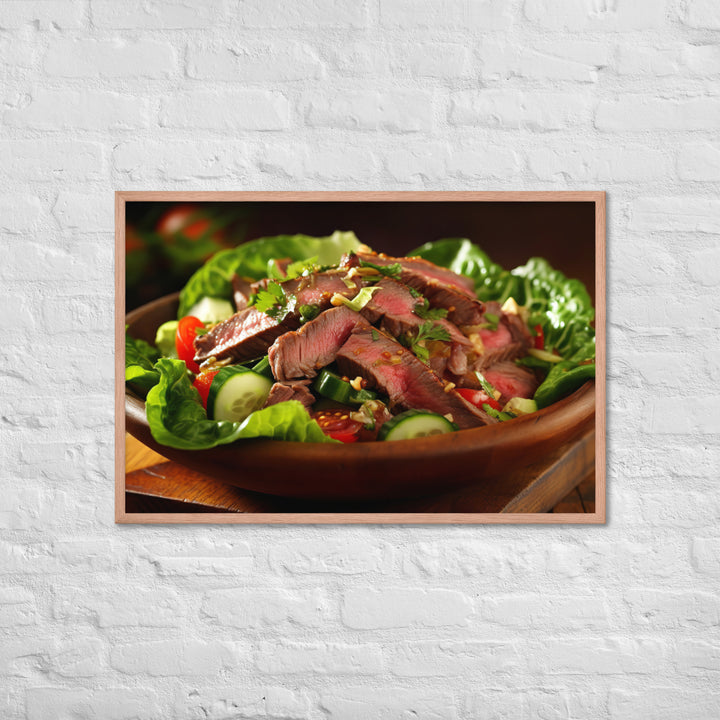 Thai Beef Salad Framed poster 🤤 from Yumify.AI