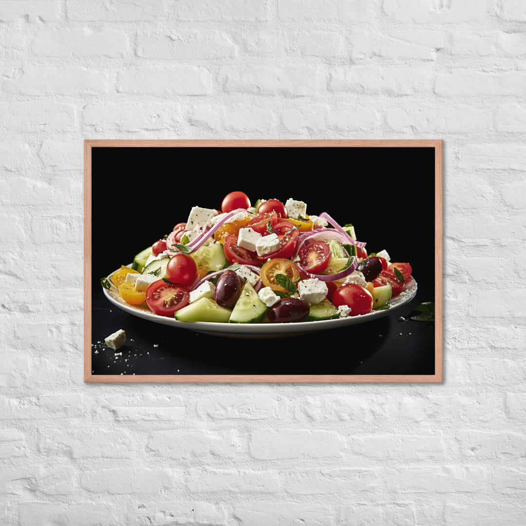Greek Salad Framed poster 🤤 from Yumify.AI