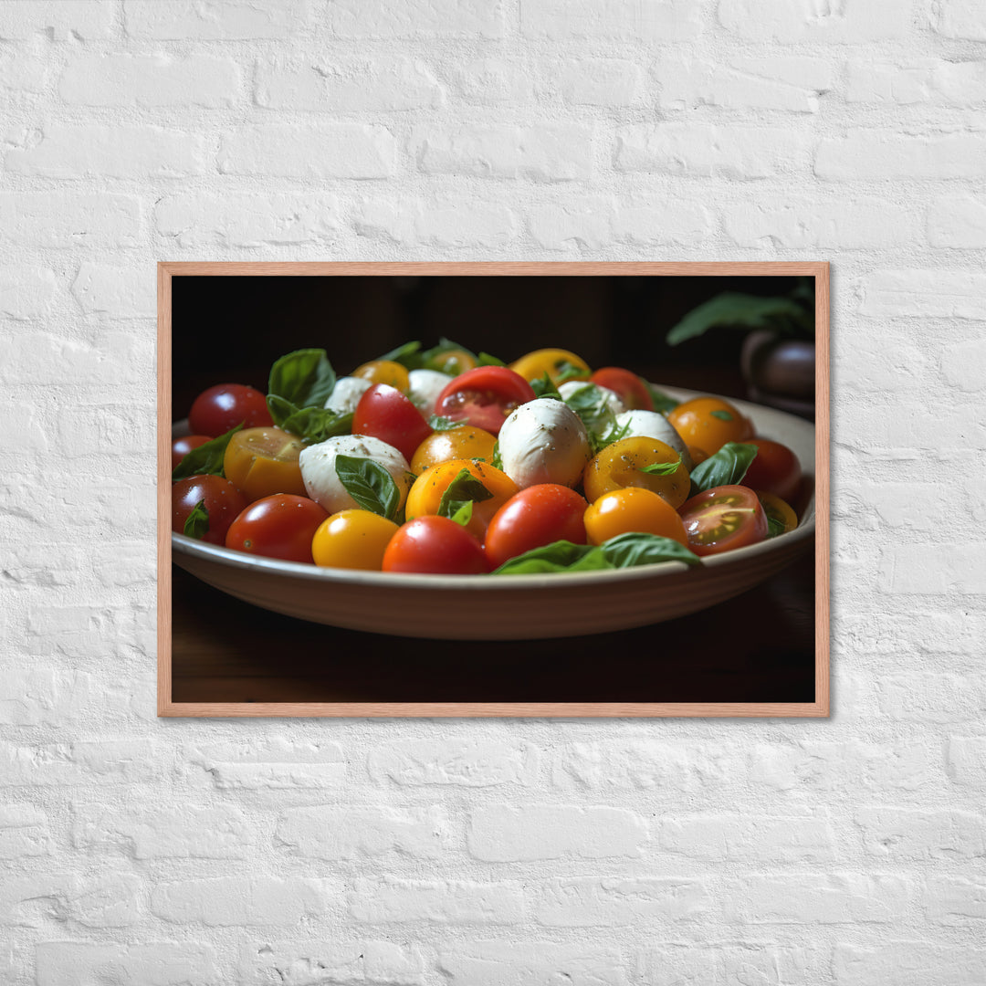 Tomato and Mozzarella Salad Framed poster 🤤 from Yumify.AI