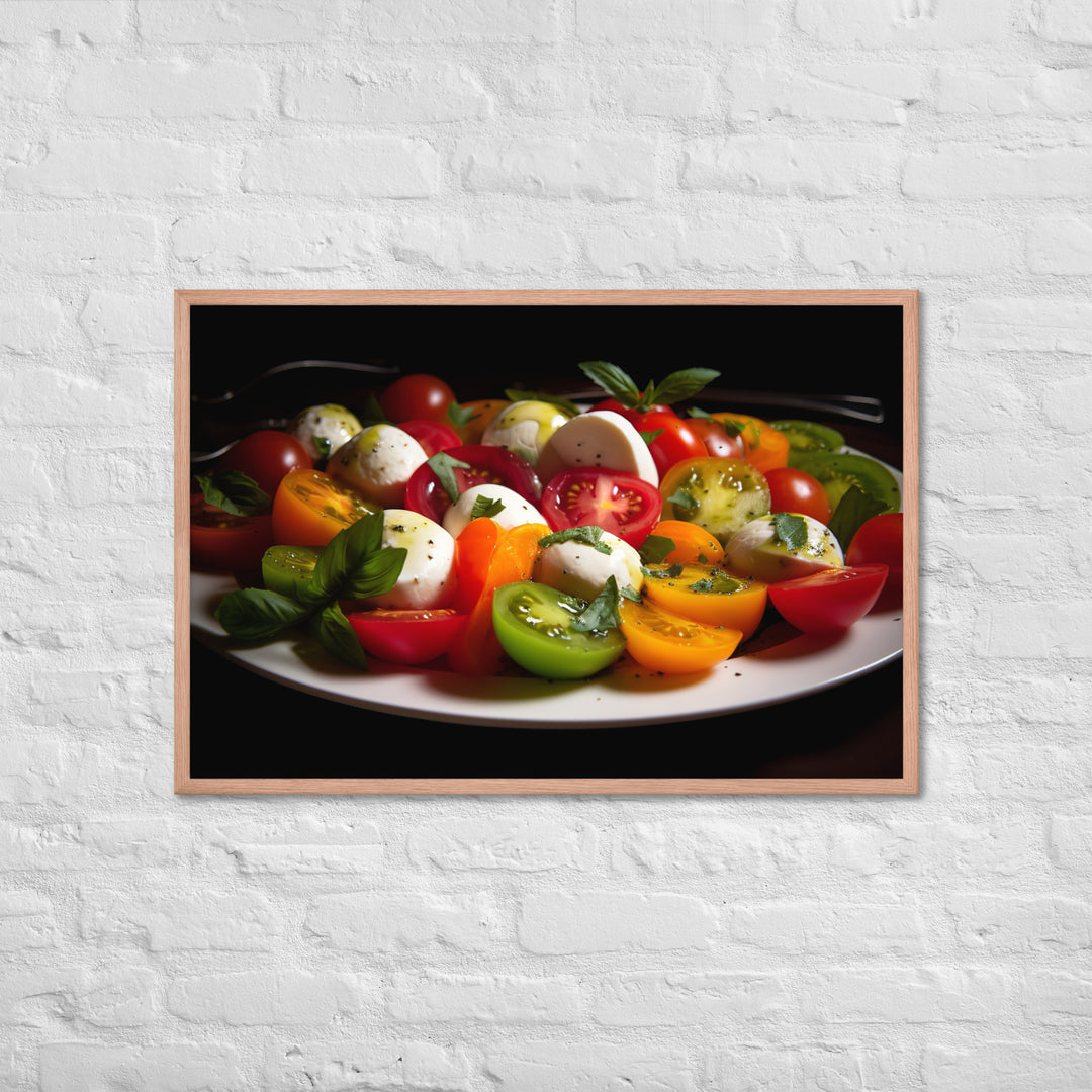 Tomato and Mozzarella Salad Framed poster 🤤 from Yumify.AI