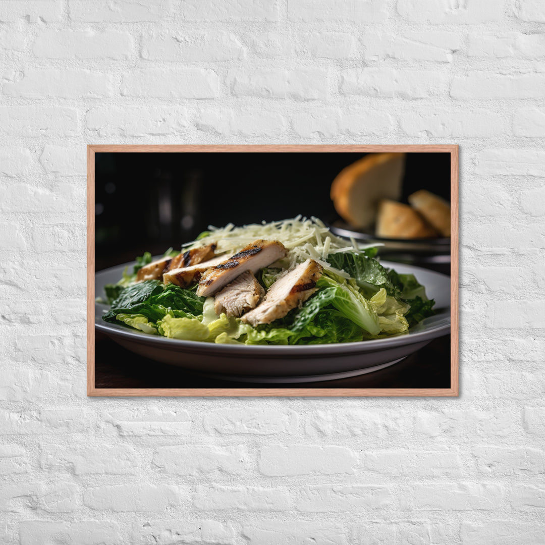 Grilled Chicken Caesar Framed poster 🤤 from Yumify.AI