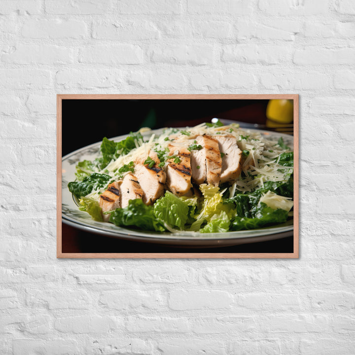 Grilled Chicken Caesar Framed poster 🤤 from Yumify.AI