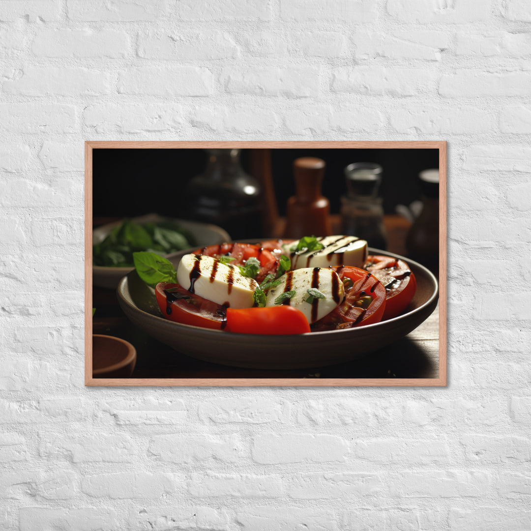 Grilled Caprese Salad Framed poster 🤤 from Yumify.AI