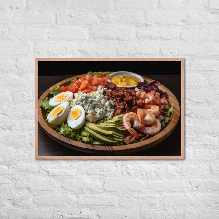 Cobb salad with shrimp Framed poster 🤤 from Yumify.AI