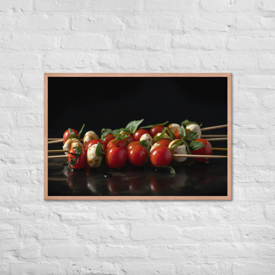 Caprese Skewers Framed poster 🤤 from Yumify.AI