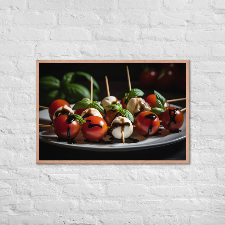 Caprese Skewers Framed poster 🤤 from Yumify.AI